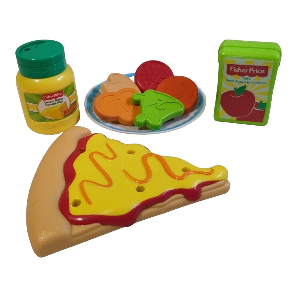 Fisher Price fun with food Counting Pizza Set New 2018 apple juice cheese shaker